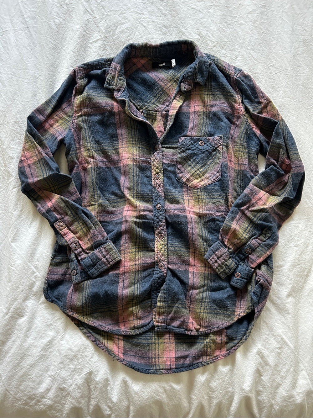 FREE WITH NEXT PURCHASE**BDG Plaid Long Sleeve Button Down Shirt